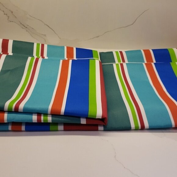 Outdoor Fabric  Stripped Multi-Color Approx. 54"w x 128"l (3.25 m)(3.5 yds) - Picture 4 of 6